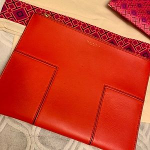 Tory Burch clutch 11”x8” in red